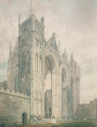 West Front of Peterborough Cathedral, 18th century by Thomas Girtin